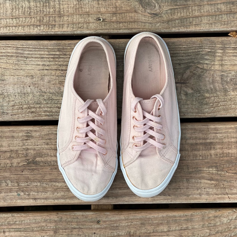 Pink Lace-up Sneakers - Picture 3 of 4